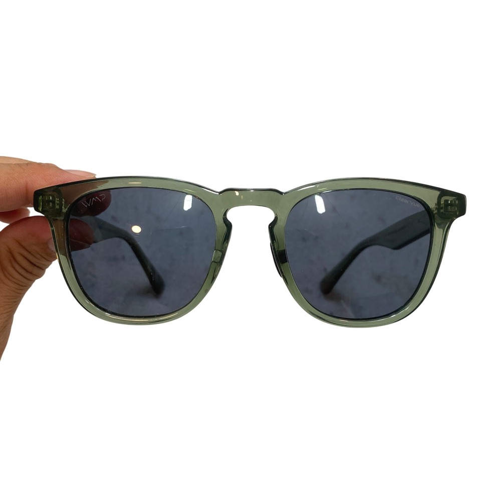 WMP Wyndham Sunglasses Unisex OS Green Translucent Clear Vue 1071 GRNGRY